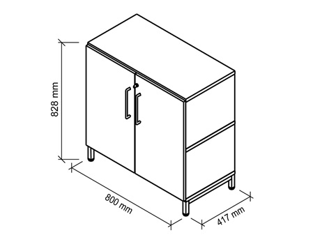 ​FlexWall Schrank Skizze mit Maßen