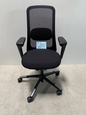 Drehsessel, 69_HAG SoFi Mesh 7500, Netzrücken Runner schwarz Sitz gepolstert Stoff schwarz
