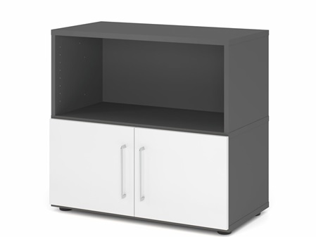 FlexWall Grundelement 2Ordnerhöhen mit 2 Türen unten.