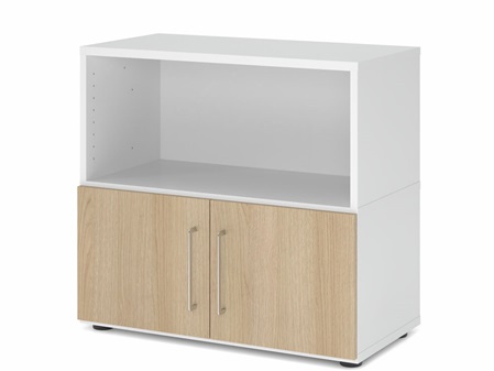 FlexWall Grundelement 2Ordnerhöhen mit 2 Türen unten.