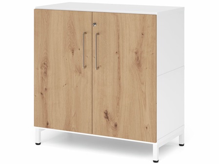 FlexWall Grundregal mit Tür 2OH Metallfüsse