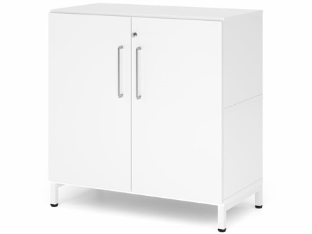 FlexWall Grundregal mit Tür 2OH Metallfüsse