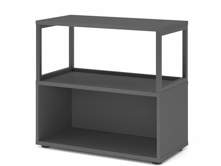 Grundregal mit Ausatz Metallrahmen offen