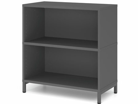 Flexwall Regal offen 2 Ordnerhöhen Graphit