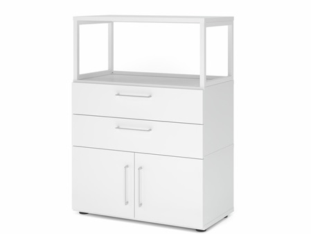 FlexWall 3OH mit Vitrine Schubladen und Türen