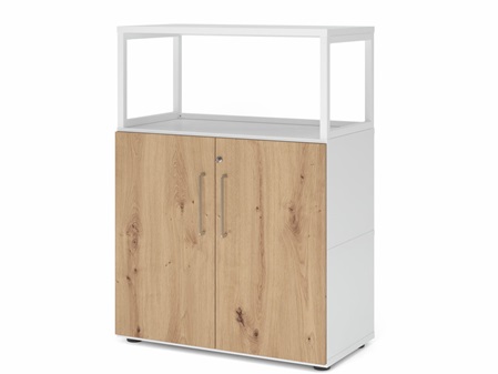 FlexWall Schrank, 3OH, Vitrine, Türen, Kunststoffgleiter