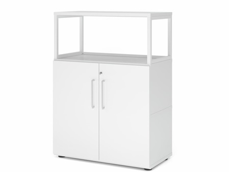 FlexWall Schrank, 3OH, Vitrine, Türen, Kunststoffgleiter